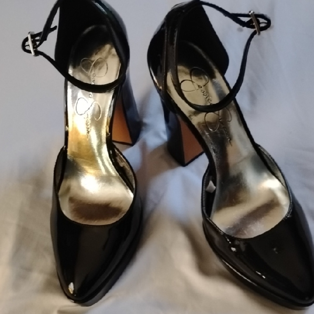 Jessica Simpson Black Patent Heels